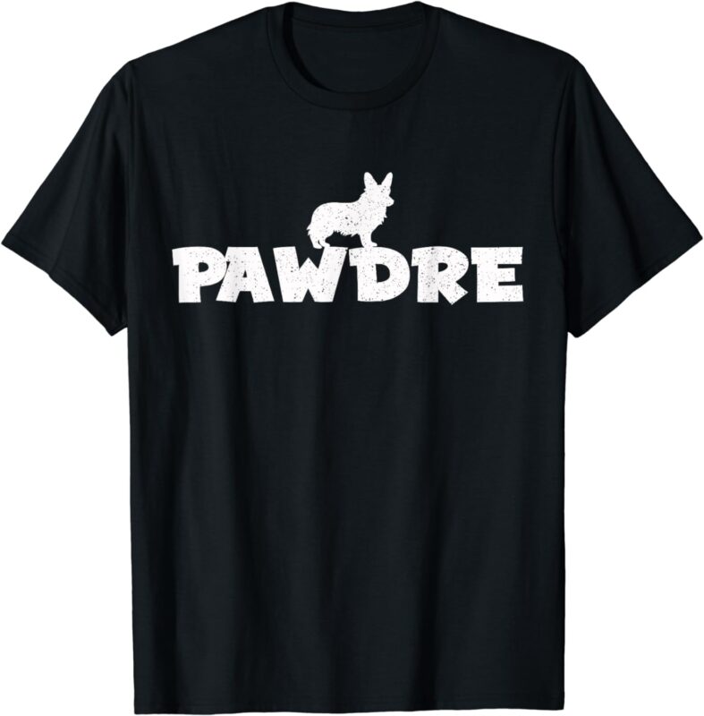Men Pawdre Corgi Dad Cute Fur Dad Fathers Day Dog Father T-Shirt