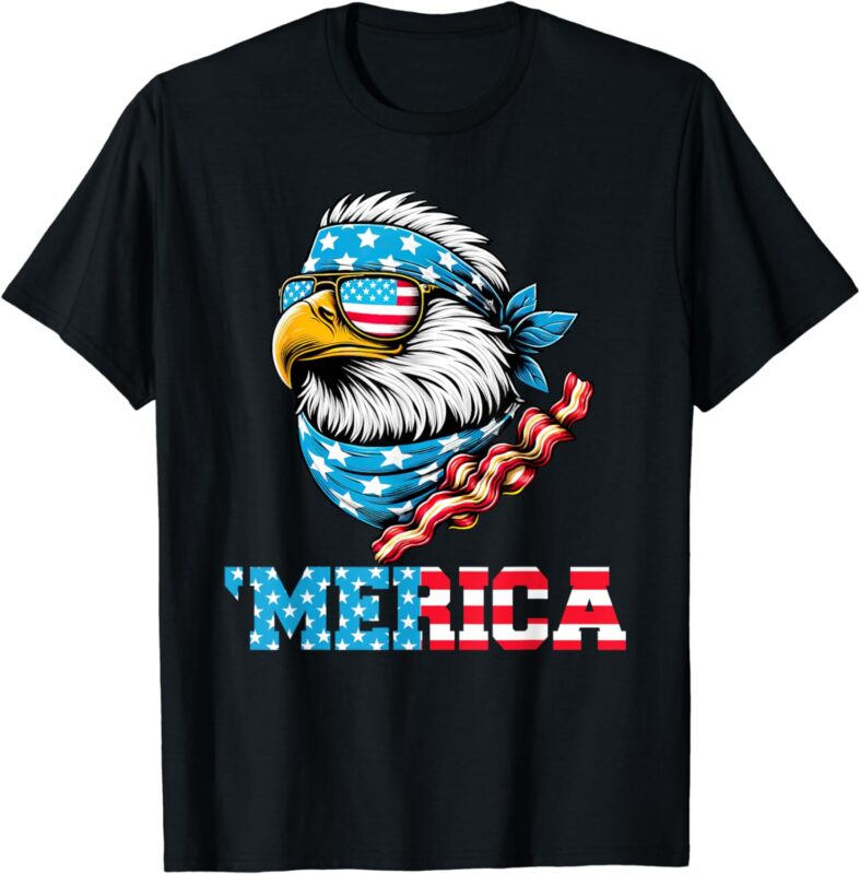 Merican Patriotic Apparel July 4th Celebrations USA Pride T-Shirt