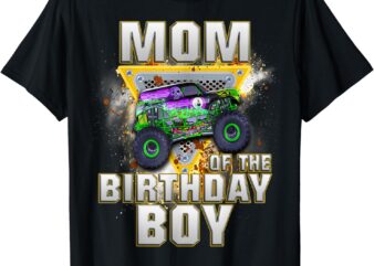 Mom of the Birthday Boy Shirt Monster Truck Are My Jam T-Shirt