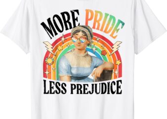 More Pride Less Prejudice LGBTQ rainbow T-Shirt