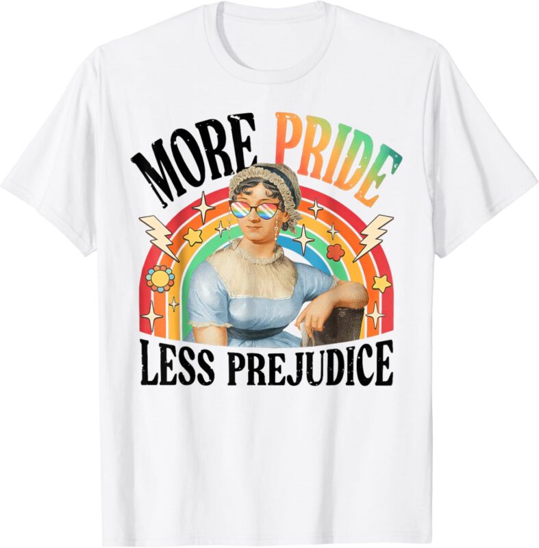 More Pride Less Prejudice LGBTQ rainbow T-Shirt