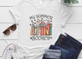 My Summer Is All Booked Book Reading Funny Bookworm T-Shirt ltsp
