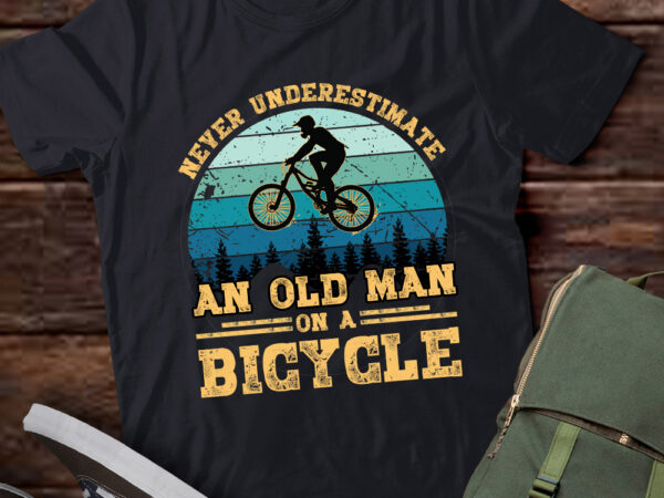 Never underestimate an old man bicycle funny cycling t-shirt ltsp