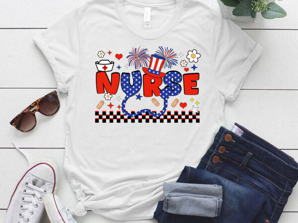 Nurse groovy scrub 4th of july independence day men women t-shirt ltsp