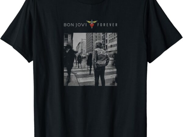 Official bon jovi forever black t-shirt