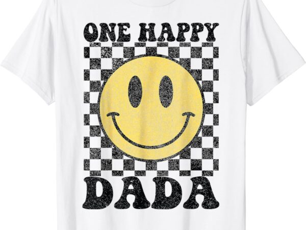 One happy dude dada 1st birthday family matching t-shirt