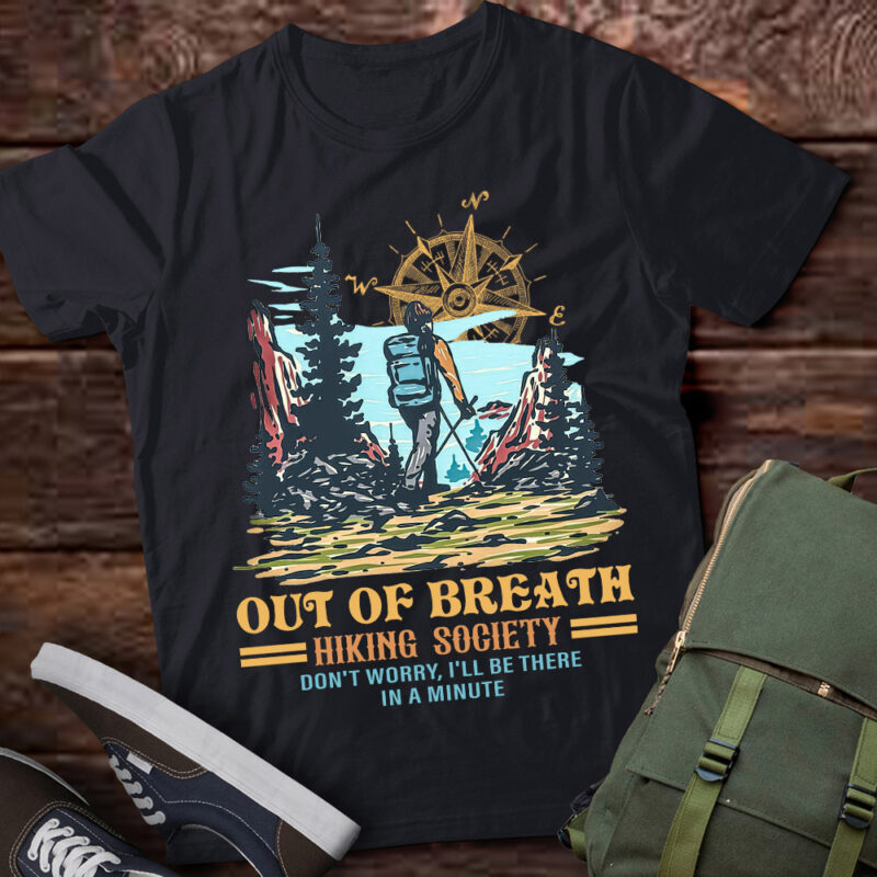 Out Of Breath Hiking Society, Funny Hiking, Forest Camper , Hiking Society, Camper gift LTSD