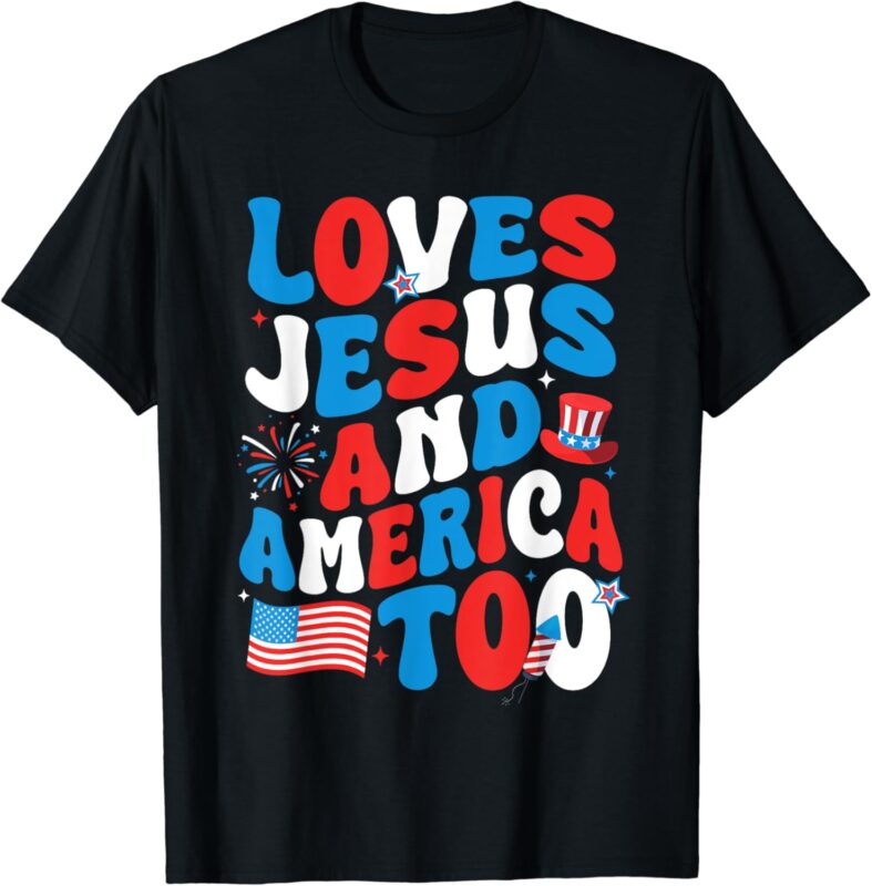 Patriotic Apparel Loves god, America Too, Perfect for July T-Shirt