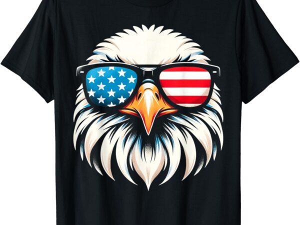 Patriotic eagle red white blue usa flag eagle 4th of july t-shirt