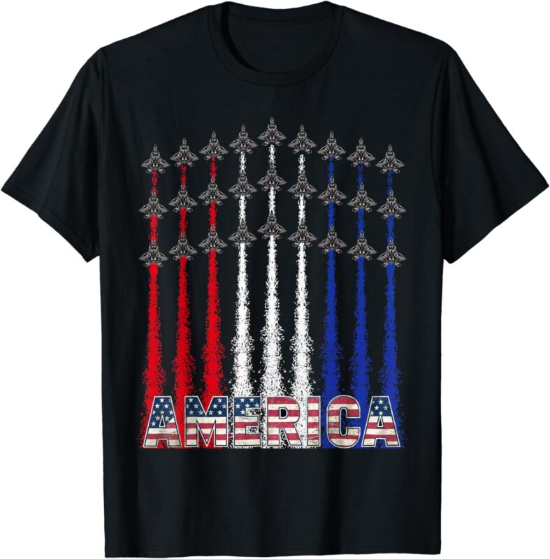 Patriotic Shirts For Men Jet 4th Of July Shirts For Men USA T-Shirt