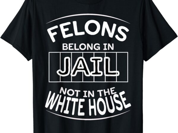 Political pro biden felons belong in jail not white house t-shirt