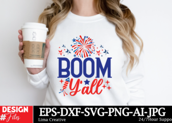 Boom Y’all T-shirt Design, Little Miss Firecracker Png Sublimation Design, 4th Of July Png, American Flag Little Miss America Png, Independ