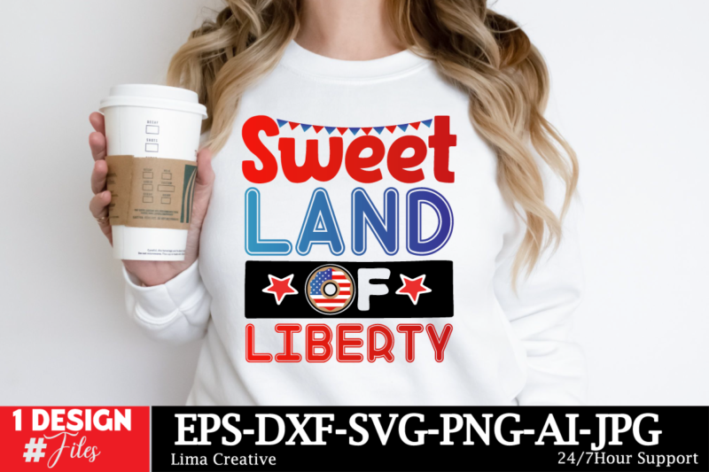 Sweet Land Of Liberty T-shirt Design, Little Miss Firecracker Png Sublimation Design, 4th Of July Png, American Flag Little Miss America Png