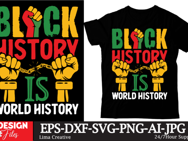 Black history is world history t-shirt design, black history embroidery design, juneteenth 1865 machine embroidery design, african machine e