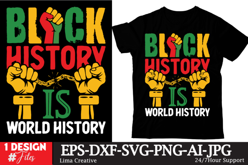 Black History Is World History T-shirt Design, Black History Embroidery Design, Juneteenth 1865 Machine Embroidery Design, African Machine E