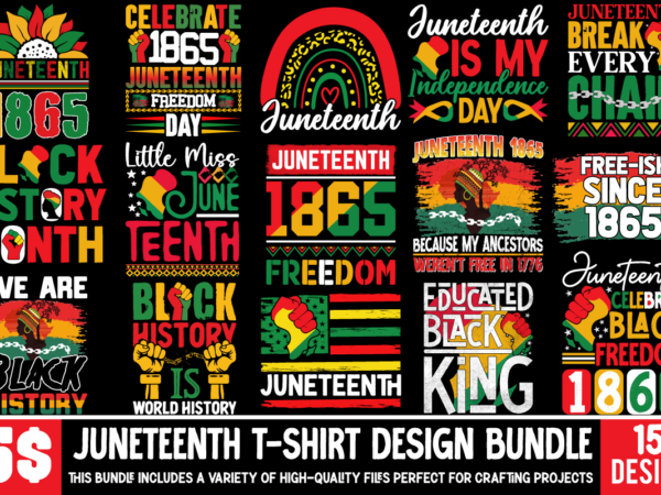 Juneteenth t-shirt design bundle ,black history embroidery design, juneteenth 1865 machine embroidery design, african machine embroidery pat