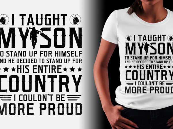 Proud military mom & dad t-shirt design