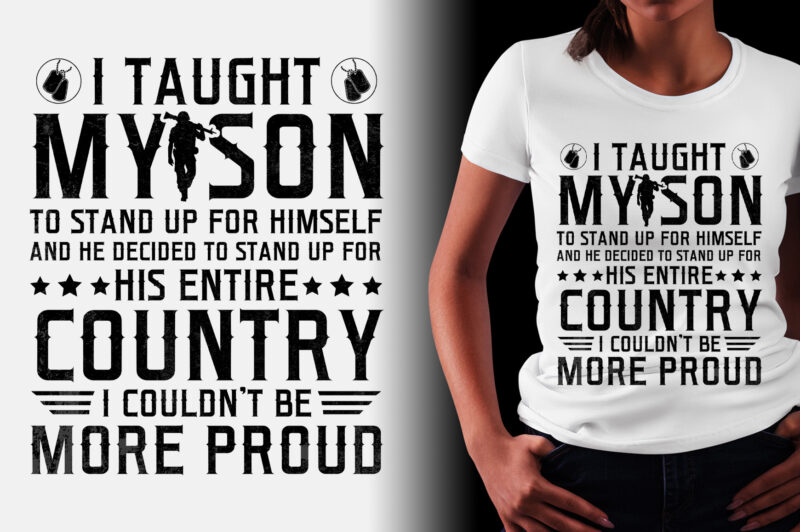 Proud Military Mom & Dad T-Shirt Design