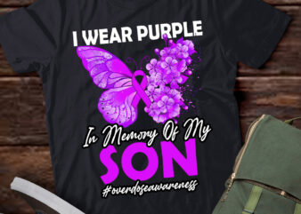 Purple In Memory Of My Son Drug Overdose Awareness lts-d