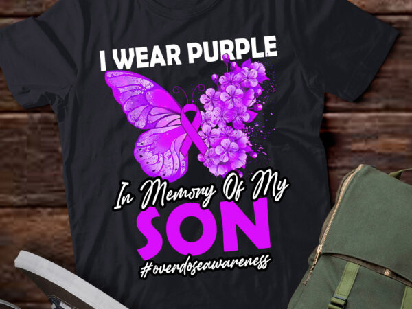 Purple in memory of my son drug overdose awareness lts-d t shirt illustration