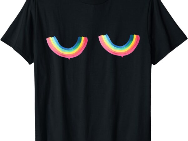 Rainbow titt.ies lgbt queer t-shirt