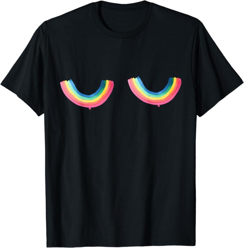 Rainbow Titt.ies Lgbt Queer T-Shirt