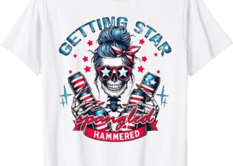 Retro Getting Star Spangled Hammered America 4th Of July T-Shirt