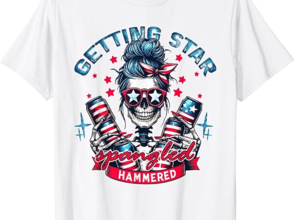 Retro getting star spangled hammered america 4th of july t-shirt