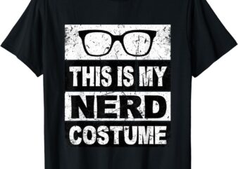 Retro Nerd Costume For Women Kids Adult Men Boys Girl T-Shirt