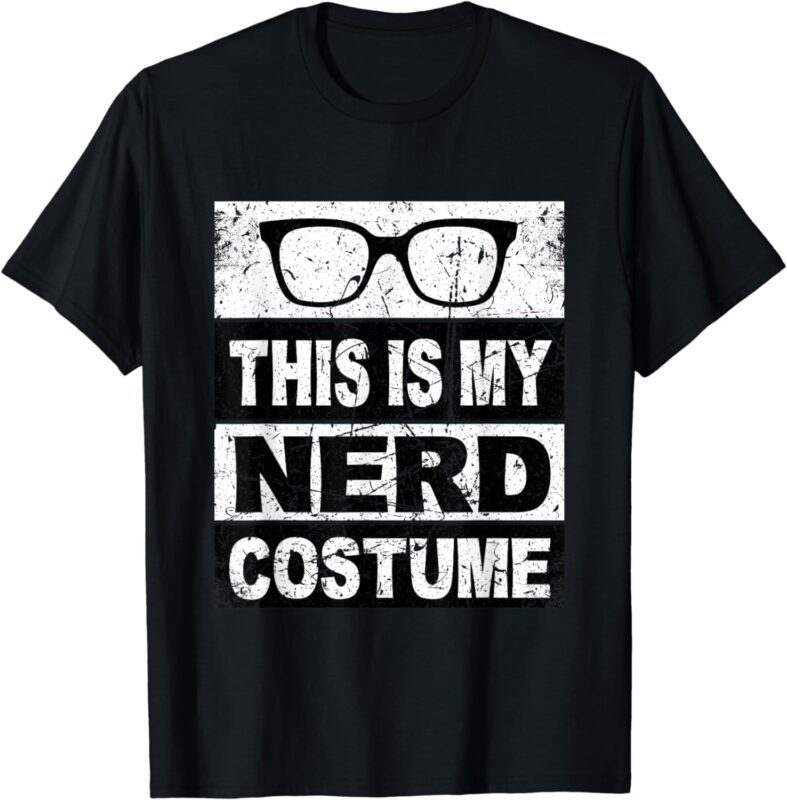 Retro Nerd Costume For Women Kids Adult Men Boys Girl T-Shirt