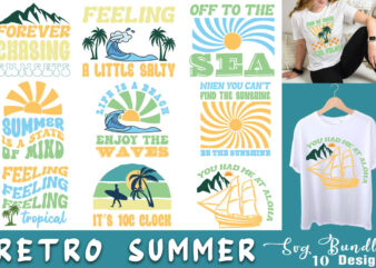 Retro Summer T-shirtBundle Retro Summer Svg Bundle