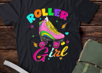 Roller Girl Skater Skating Retro Vintage 70s 80s 90s Skates T-Shirt ltsp