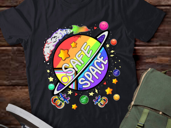 Safe space, lgbtq friendly, pride , lgbtq support, proud ally, pride month, support lgbtq ltsd t shirt template vector