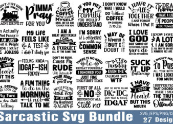 Sarcastic T-shirt Bundle Sarcastic SVG Bundle