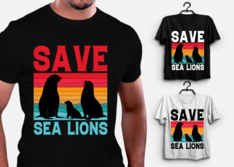 Save Sea Lions T-Shirt Design