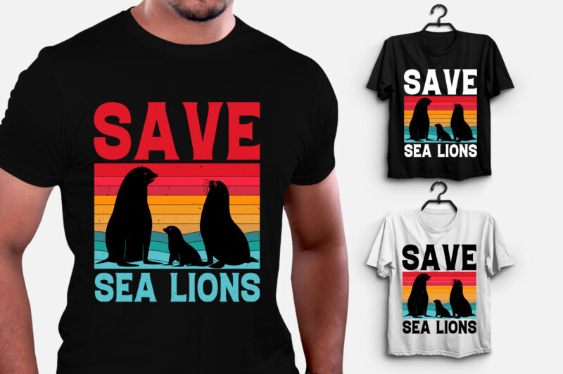 Save Sea Lions T-Shirt Design