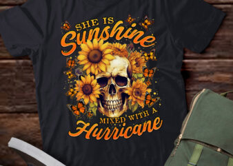 She Is Sunshine mixed with a hurricane sunflowers LTSD14 t shirt template vector