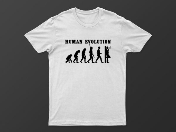 Human evolution smoking edition | funny t-shirt design for sale | all files