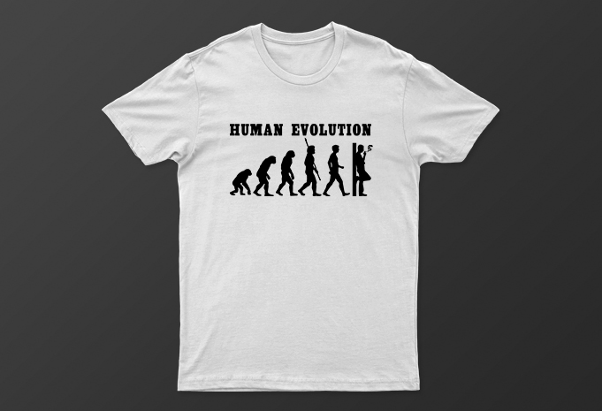 Human Evolution Smoking Edition | Funny T-Shirt Design For Sale | All Files