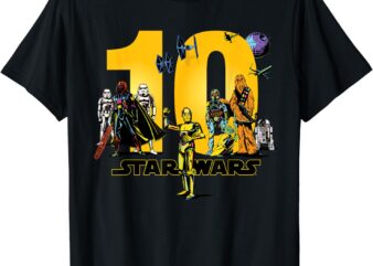 Star Wars Classic Characters Tenth Birthday 10 Years Old T-Shirt