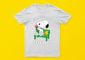 Summer Days Best Days | Funny Summer T-Shirt Design For Sale | All Files