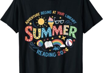 Summer Reading Program 2024 Adventure Begins at Your Library T-Shirt