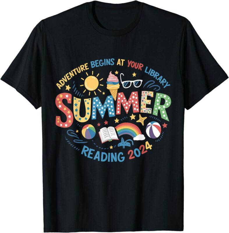 Summer Reading Program 2024 Adventure Begins at Your Library T-Shirt