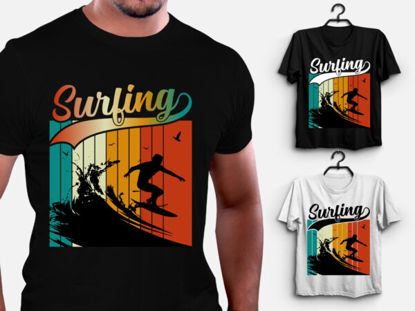 Surfing t-shirt design t-shirt design