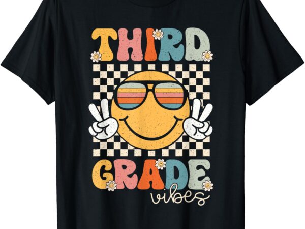 Third grade vibes smile first day of school 3rd grade team t-shirt