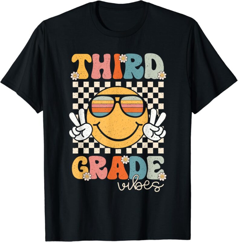 Third Grade Vibes Smile First Day of School 3rd Grade Team T-Shirt