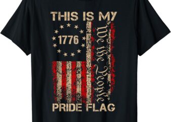 This Is My Pride Flag USA American 4th of July Patriotic T-Shirt
