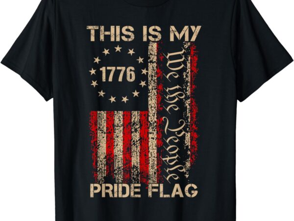 This is my pride flag usa american 4th of july patriotic t-shirt