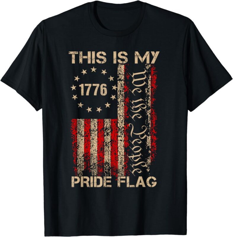 This Is My Pride Flag USA American 4th of July Patriotic T-Shirt