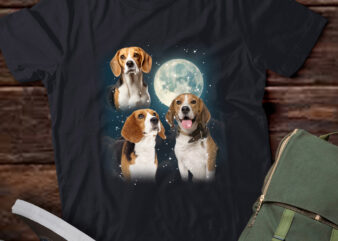 Three Beagle Vintage Graphic T-shirts, Retro Moon Beagle Tshirt, Beagle Lovers, Funny Beagle Tee, Beagle Gifts LTSD